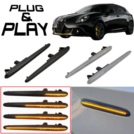 FRECCE DINAMICHE GIULIETTA - LED - CANBUS - Alfa Romeo - NERE/BIANCHE