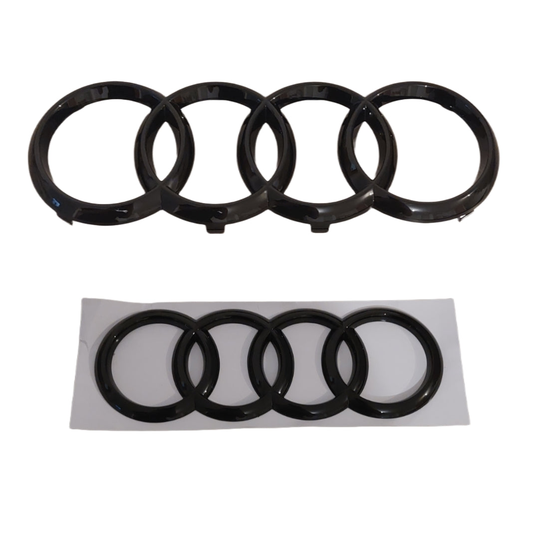 KIT completo LOGHI AUDI A1 - Nero lucido - Fregi anteriore posteriore targhetta A1