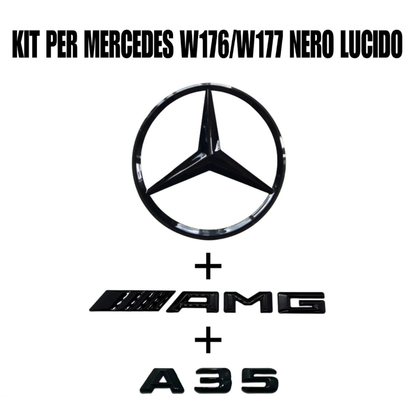 Kit LOGHI MERCEDES Classe A W177/W176 - AMG + A35 + Logo posteriore