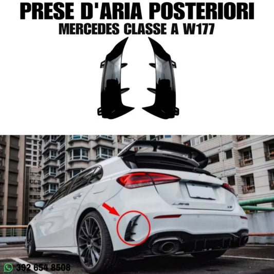 PRESE D'ARIA POSTERIORI PER MERCEDES CLASSE A W177 - NERE